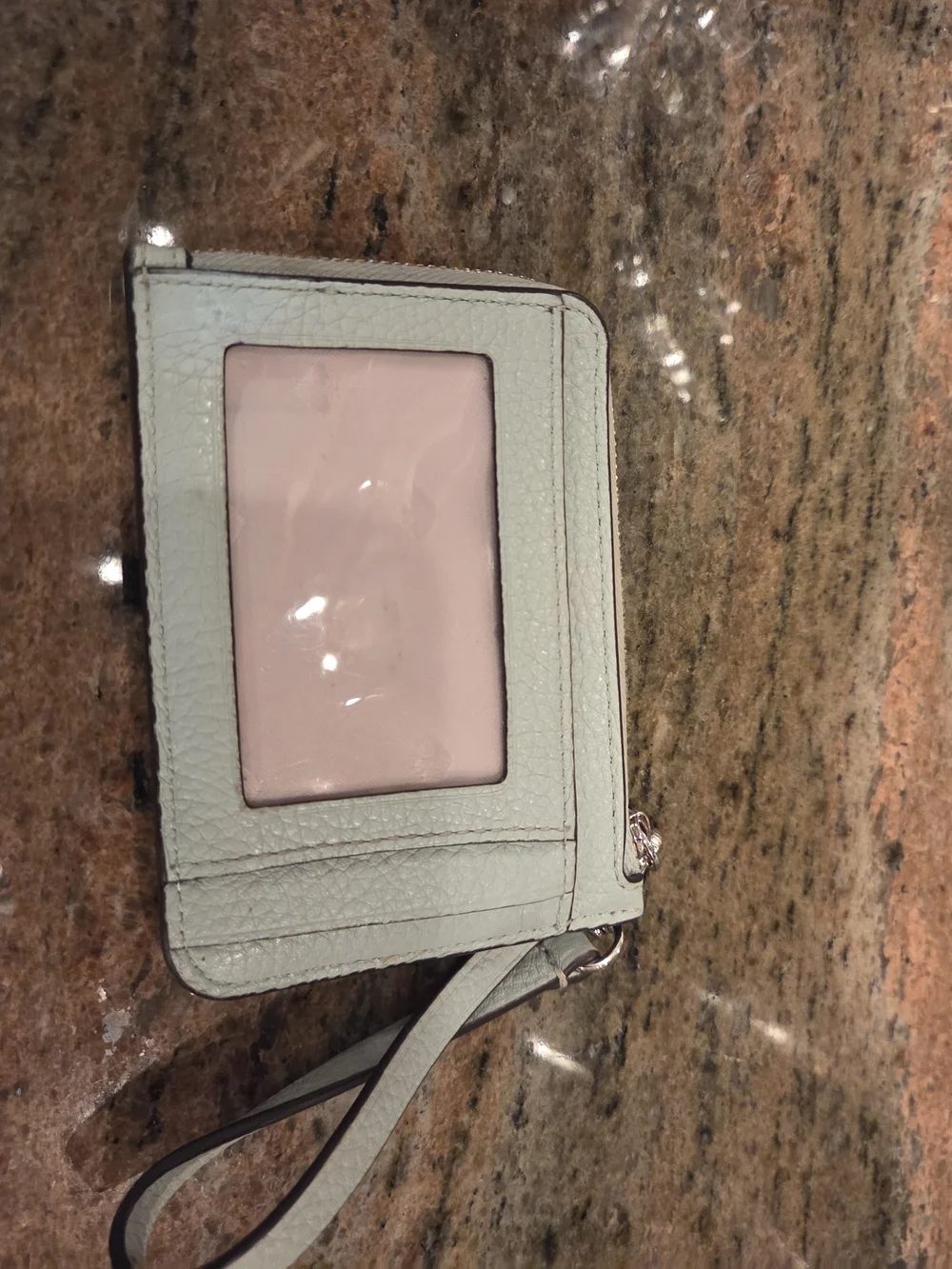 kate spade Pale Green Perforated Leather Tote with Wristlet